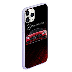 Чехол iPhone 11 Pro матовый Mercedes Benz AMG, цвет: 3D-светло-сиреневый — фото 2