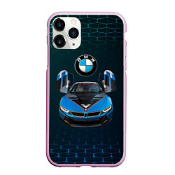 Чехол iPhone 11 Pro матовый BMW i8 Turbo тюнинговая, цвет: 3D-розовый