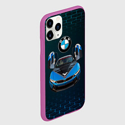 Чехол iPhone 11 Pro матовый BMW i8 Turbo тюнинговая, цвет: 3D-фиолетовый — фото 2