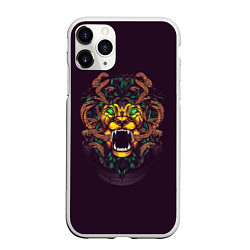 Чехол iPhone 11 Pro матовый LION, цвет: 3D-белый