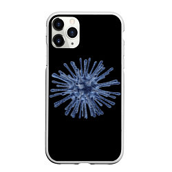 Чехол iPhone 11 Pro матовый Вирус, цвет: 3D-белый