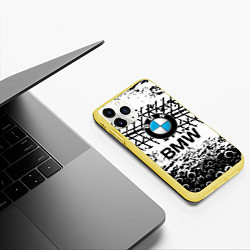 Чехол iPhone 11 Pro матовый BMW, цвет: 3D-желтый — фото 2