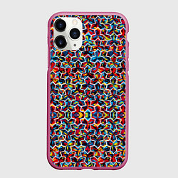Чехол iPhone 11 Pro матовый COLORS, цвет: 3D-малиновый
