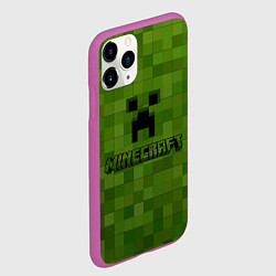 Чехол iPhone 11 Pro матовый Minecraft, цвет: 3D-фиолетовый — фото 2