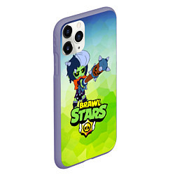 Чехол iPhone 11 Pro матовый Brawl StarsZombibi, цвет: 3D-серый — фото 2