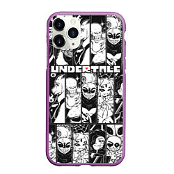 Чехол iPhone 11 Pro матовый UNDERTALE, цвет: 3D-фиолетовый