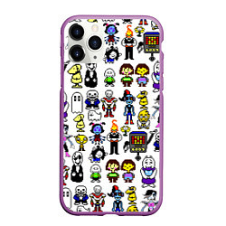 Чехол iPhone 11 Pro матовый UNDERTALE, цвет: 3D-фиолетовый