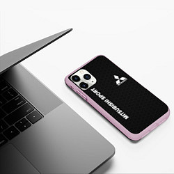 Чехол iPhone 11 Pro матовый MITSUBISHI, цвет: 3D-розовый — фото 2