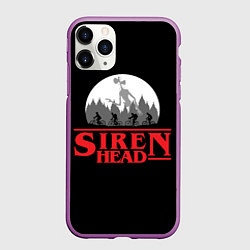 Чехол iPhone 11 Pro матовый Siren Head, цвет: 3D-фиолетовый