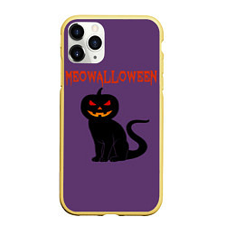 Чехол iPhone 11 Pro матовый MEOWALLOWEN, цвет: 3D-желтый