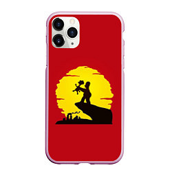 Чехол iPhone 11 Pro матовый КОРОЛЬ БАРТ, цвет: 3D-розовый