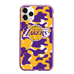 Чехол iPhone 11 Pro матовый LA LAKERS ЛЕЙКЕРС