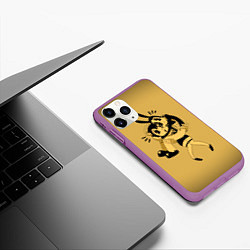 Чехол iPhone 11 Pro матовый Bendy And The Ink Machine, цвет: 3D-фиолетовый — фото 2