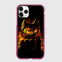 Чехол iPhone 11 Pro матовый Bendy And The Ink Machine, цвет: 3D-малиновый