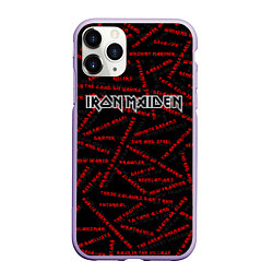 Чехол iPhone 11 Pro матовый IRON MAIDEN SONGS Z, цвет: 3D-светло-сиреневый