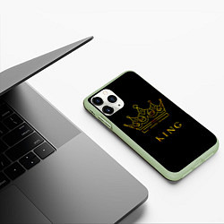 Чехол iPhone 11 Pro матовый KING, цвет: 3D-салатовый — фото 2