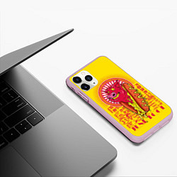Чехол iPhone 11 Pro матовый Свиной фаст фуд, цвет: 3D-розовый — фото 2