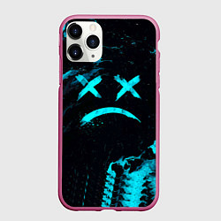 Чехол iPhone 11 Pro матовый Lil Peep, цвет: 3D-малиновый