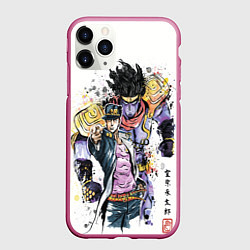 Чехол iPhone 11 Pro матовый JOJO, цвет: 3D-малиновый