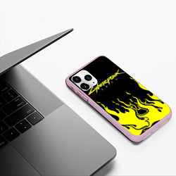 Чехол iPhone 11 Pro матовый CYBERPUNK 2077, цвет: 3D-розовый — фото 2