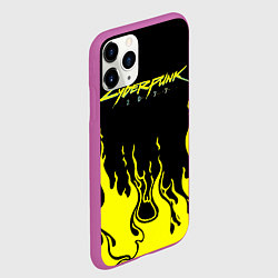 Чехол iPhone 11 Pro матовый CYBERPUNK 2077, цвет: 3D-фиолетовый — фото 2