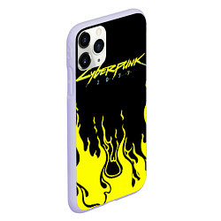 Чехол iPhone 11 Pro матовый CYBERPUNK 2077, цвет: 3D-светло-сиреневый — фото 2