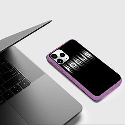 Чехол iPhone 11 Pro матовый FOCUS: WHITE, цвет: 3D-фиолетовый — фото 2