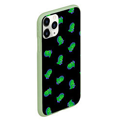 Чехол iPhone 11 Pro матовый Дракончик-динозаврик, цвет: 3D-салатовый — фото 2