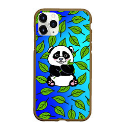 Чехол iPhone 11 Pro матовый Панда, цвет: 3D-коричневый