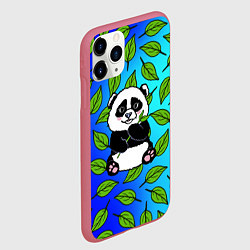 Чехол iPhone 11 Pro матовый Панда, цвет: 3D-малиновый — фото 2