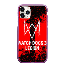 Чехол iPhone 11 Pro матовый Watch Dogs: Legion, цвет: 3D-фиолетовый