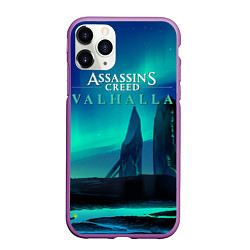 Чехол iPhone 11 Pro матовый ASSASSINS CREED VALHALLA, цвет: 3D-фиолетовый