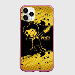 Чехол iPhone 11 Pro матовый BENDY AND THE INK MACHINE, цвет: 3D-малиновый