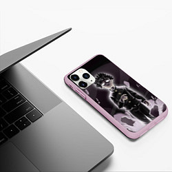 Чехол iPhone 11 Pro матовый Mob psycho 100 Z, цвет: 3D-розовый — фото 2