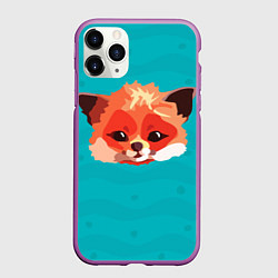 Чехол iPhone 11 Pro матовый Лисичка, цвет: 3D-фиолетовый