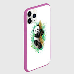 Чехол iPhone 11 Pro матовый Панда, цвет: 3D-фиолетовый — фото 2
