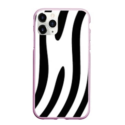 Чехол iPhone 11 Pro матовый ЧБ, цвет: 3D-розовый
