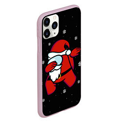Чехол iPhone 11 Pro матовый Santa Claus Among Us, цвет: 3D-розовый — фото 2