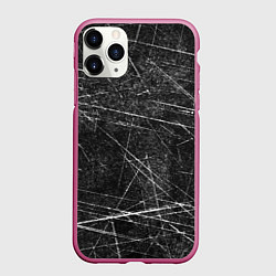 Чехол iPhone 11 Pro матовый Царапины, цвет: 3D-малиновый