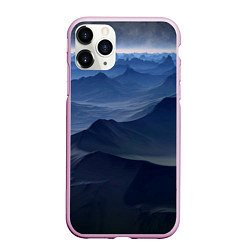 Чехол iPhone 11 Pro матовый Горный массив, цвет: 3D-розовый