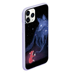 Чехол iPhone 11 Pro матовый Лиса и ее дух, цвет: 3D-светло-сиреневый — фото 2