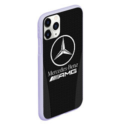 Чехол iPhone 11 Pro матовый MERCEDES-BENZ, цвет: 3D-светло-сиреневый — фото 2