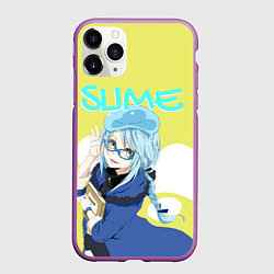 Чехол iPhone 11 Pro матовый Slime, цвет: 3D-фиолетовый