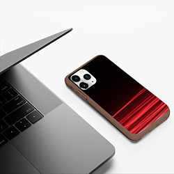 Чехол iPhone 11 Pro матовый Красное и Черное, цвет: 3D-коричневый — фото 2