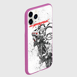 Чехол iPhone 11 Pro матовый CYBERPUNK 2077, цвет: 3D-фиолетовый — фото 2