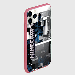 Чехол iPhone 11 Pro матовый Minecraft, цвет: 3D-малиновый — фото 2