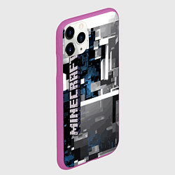 Чехол iPhone 11 Pro матовый Minecraft, цвет: 3D-фиолетовый — фото 2