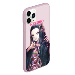 Чехол iPhone 11 Pro матовый Nezuko, цвет: 3D-розовый — фото 2
