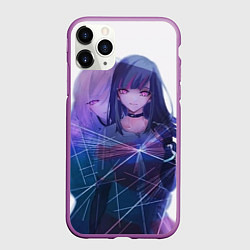 Чехол iPhone 11 Pro матовый Акудама драйв, цвет: 3D-фиолетовый