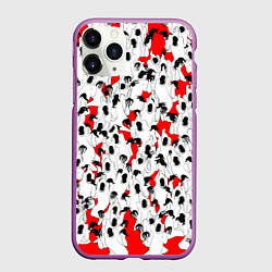 Чехол iPhone 11 Pro матовый Haunted Family, цвет: 3D-фиолетовый